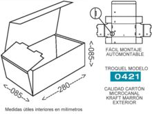Caja de carton para envios 280x085x085mm