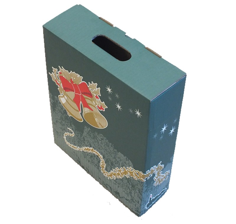 Caja de carton lote Navidad 3 botellas