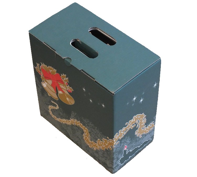 Caja de carton lote Navidad 6 botellas