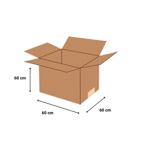 Caja de cartón 32x23x17 cm canal simple marrón