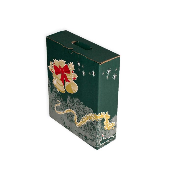 Caja de carton lote Navidad 3 botellas