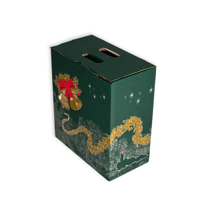 Caja de carton lote Navidad 6 botellas