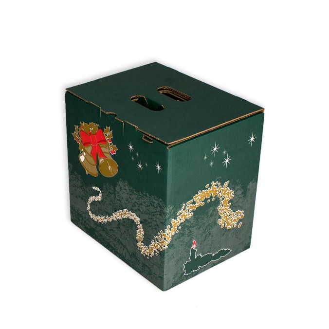 Caja de carton lote Navidad 9 botellas