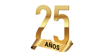 25 aniversario caja de cartón