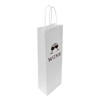 Bolsas de papel blancas personalizadas 14+8,5x39,5 cm