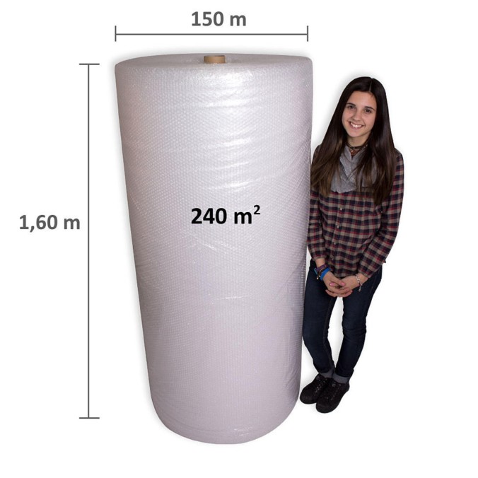 Plástico de Burbuja + Papel Kraft 160 cm X 100 mt
