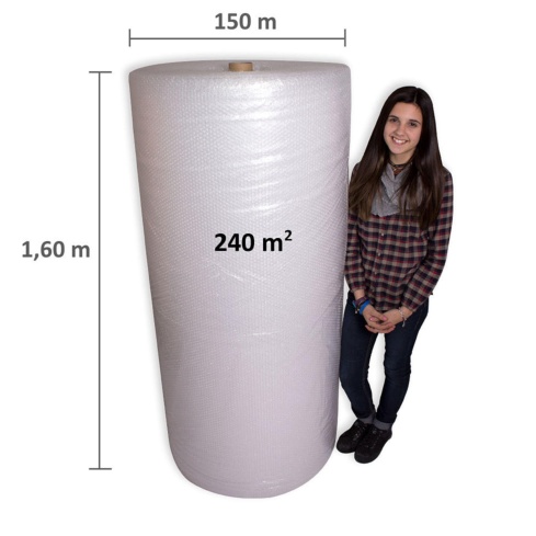 Plástico de burbujas de 160 cm y 200 metros de longitud