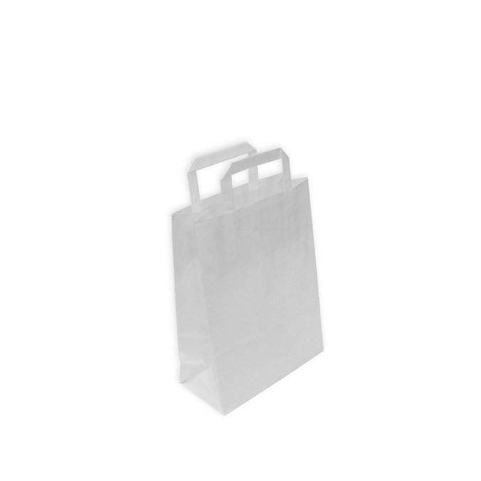 Bolsas de Papel Asa Plana 22 + 10 x 29 cm bolsas de papel al mejor precio