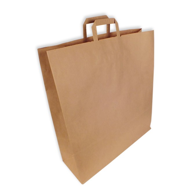 flexible A través de nativo Bolsas de Papel Kraft Asa Plana 45 + 15 x 49 cm I bolsas de papel al mejor  precio