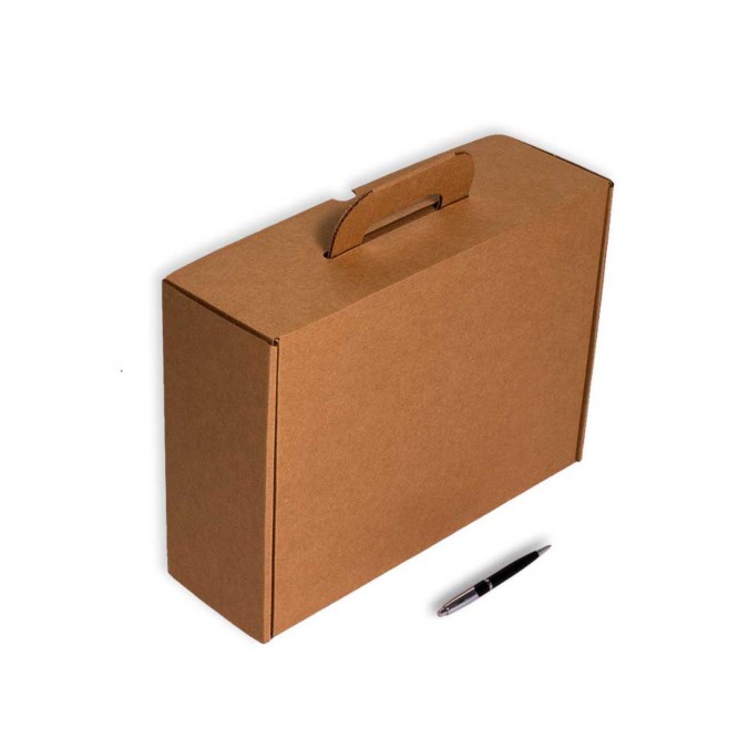 Caja de carton maletin para envios 350x118x255mm