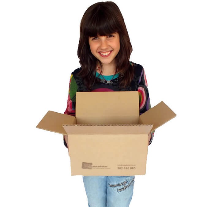 Cajas de cartón 260x220x147mm con logo CDC