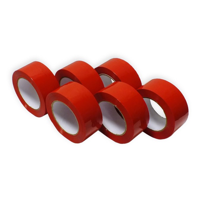 Cinta adhesiva polipropileno 12 mm roja - 100 metros - 12 unidades - RETIF