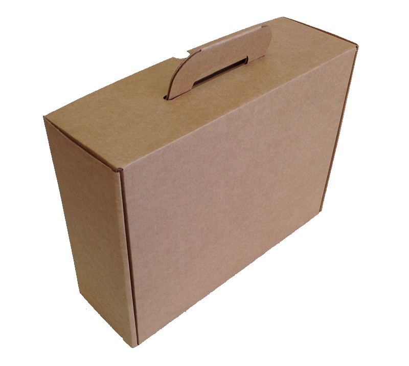 Caja de carton maletin para envios 350x118x255mm