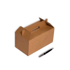Caja de carton maletin para picnic 240x132x125mm