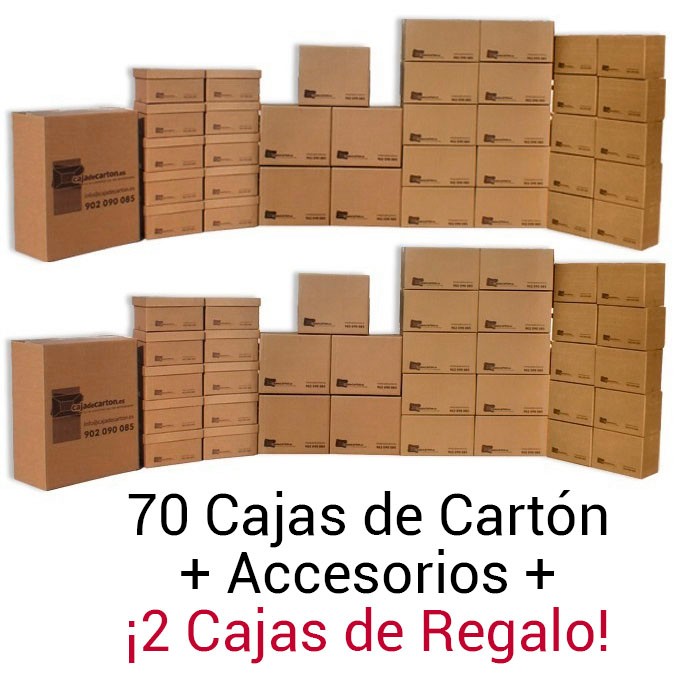 Cajas de Cartón para Mudanzas, Packs y Accesorios - Caja Cartón