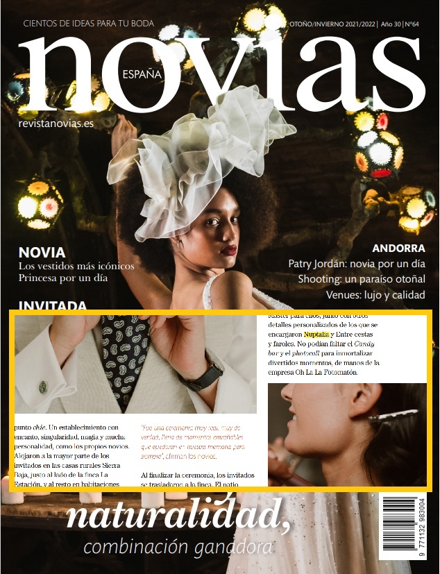 Nuptalia au magazine Novias automne 2021