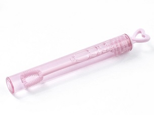 tubo trasparente bolle di sapone matrimonio cerimonia cuore rosa