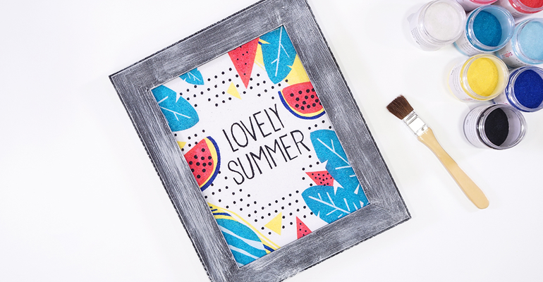 Cómo crear un cuadro con arena de colores y láminas de PVC muy fácil