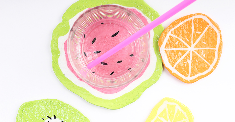 Cómo crear posavasos veraniegos con pasta (arcilla) polimérica súper fáciles