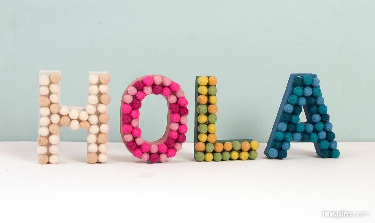 Letras con color y texturas