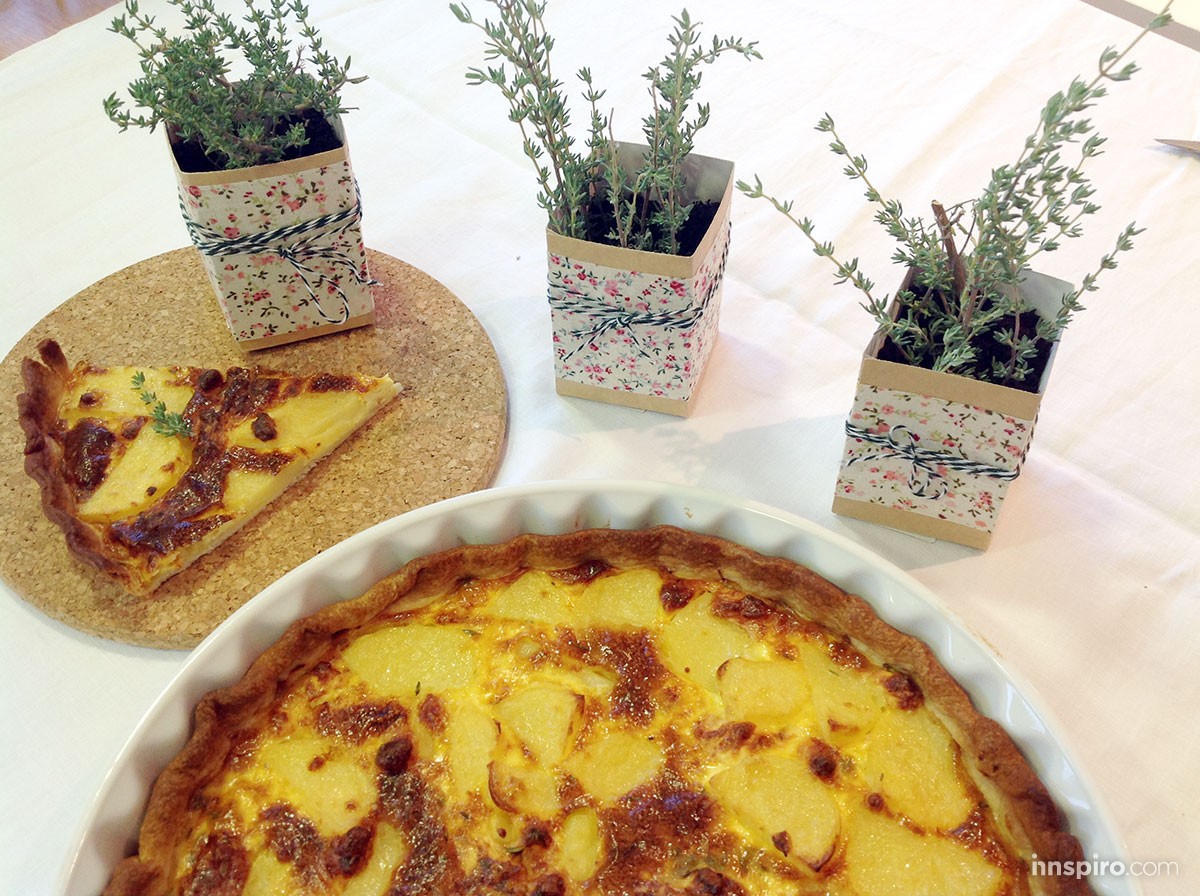 Quiche de patata y tomillo