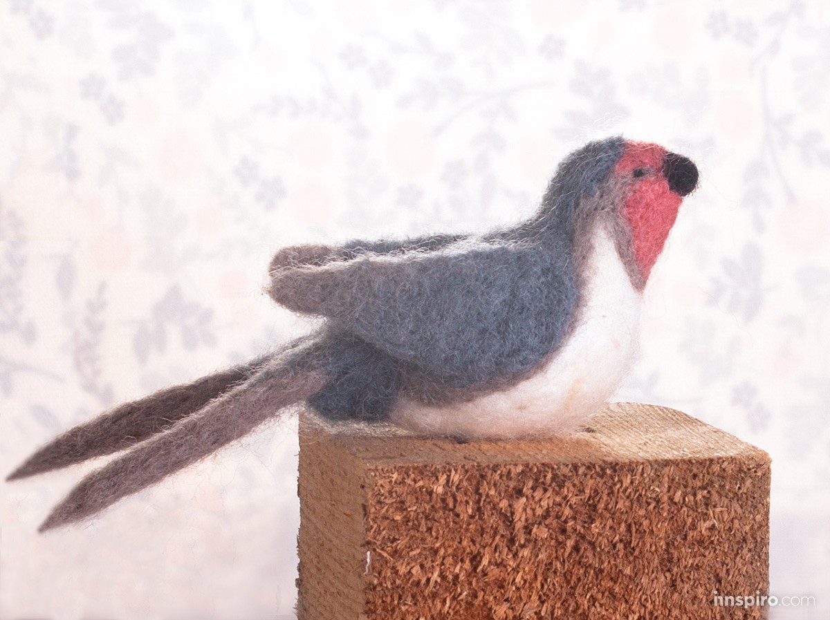 Pajarito de fieltro