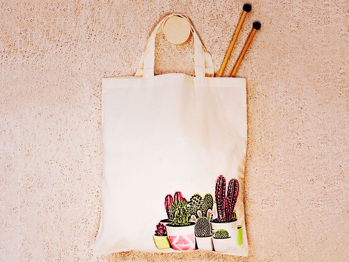 Tote bag transfer pintado