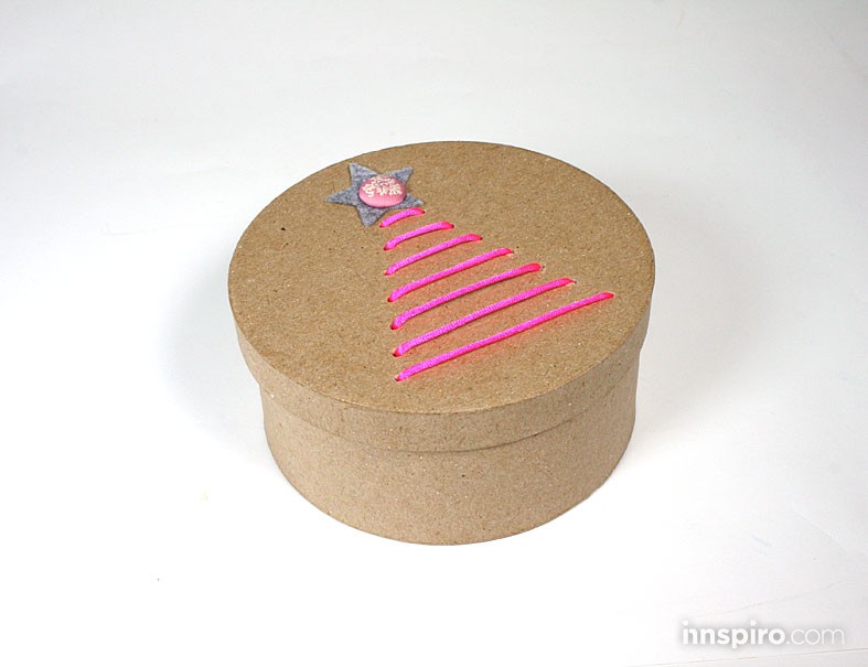 Caja redonda navidad neón