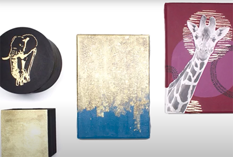 Aprende a realizar glamurosas decoraciones con pan de oro