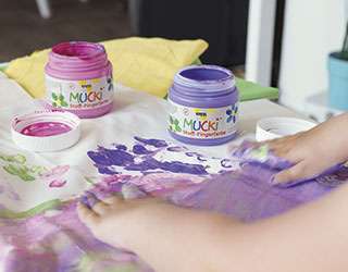 Peinture doigts textile +2