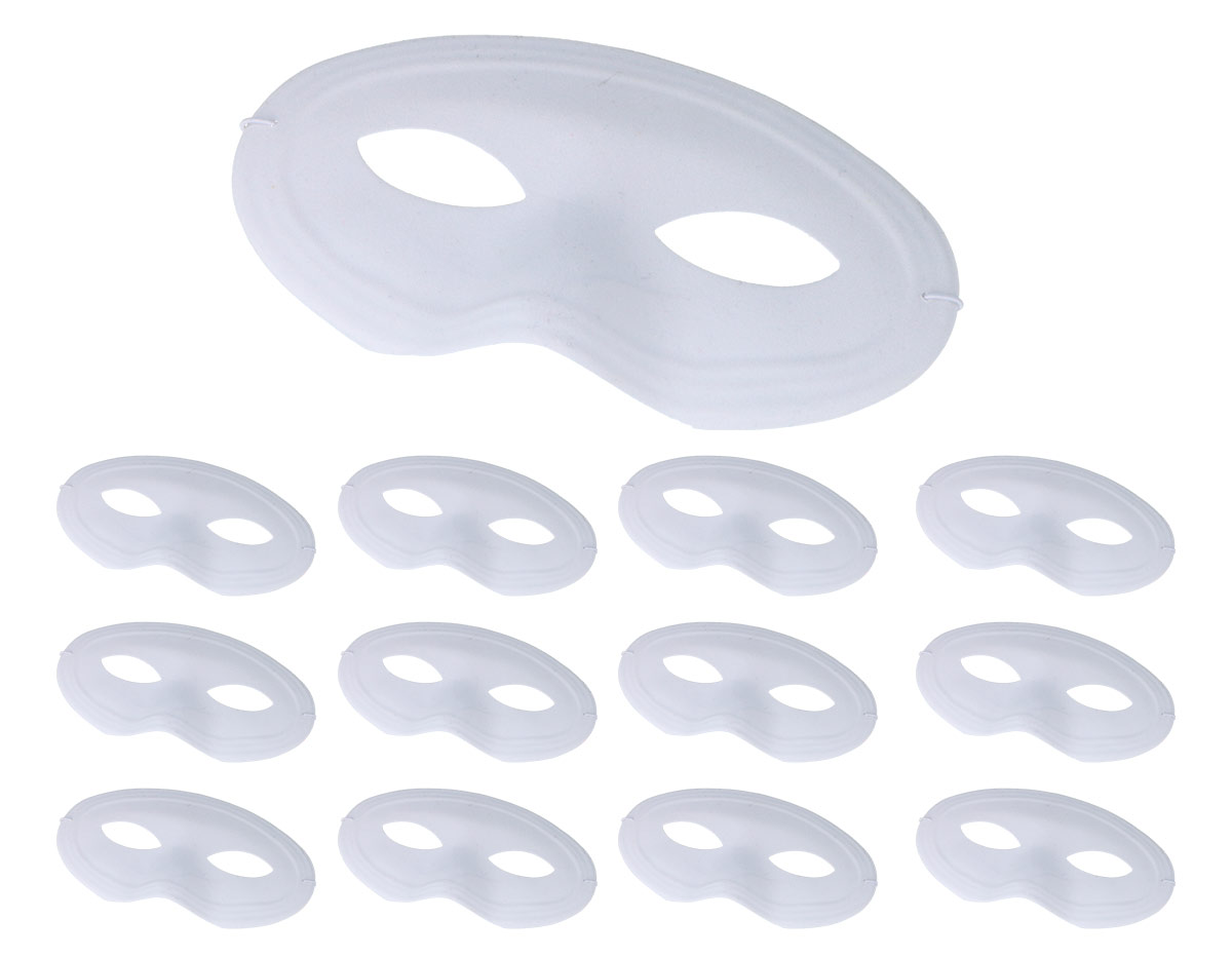 104100 Set 12 antifaces de PVC folcado blanco 17x9 5cm Innspiro