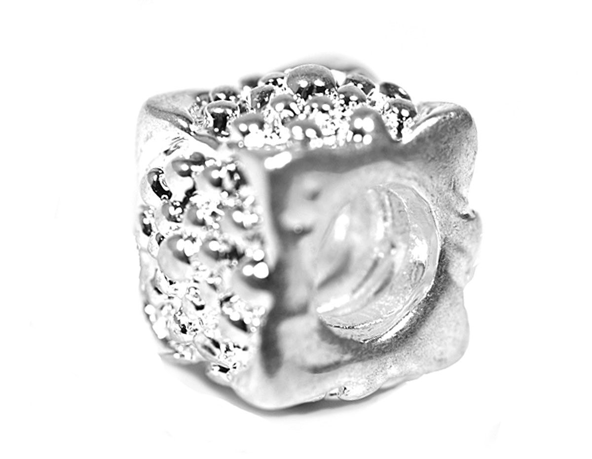 Z11116 11116 Perle metallique avec filet DO-LINK cube fleur Innspiro