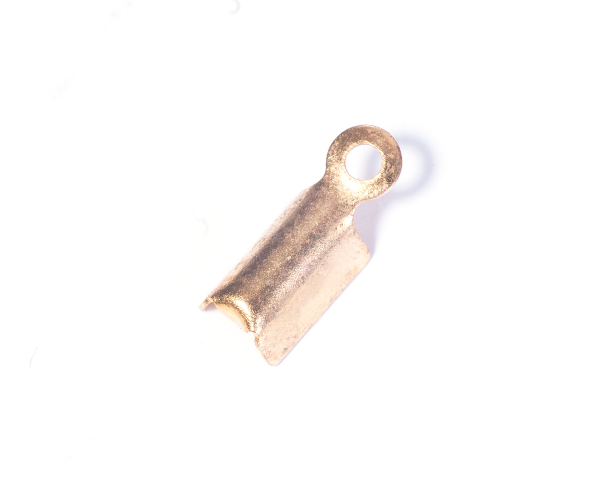 12071 A12071 Terminal metallique semi tube anneau dore Innspiro