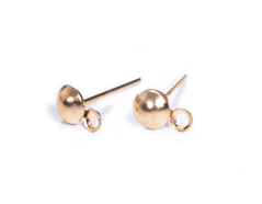 12097 A12097 Boucles d oreilles metalliques demi-boule petites dore Innspiro - Article
