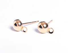 12098 A12098 Boucles d oreilles metalliques demi-boule grandes dore Innspiro - Article