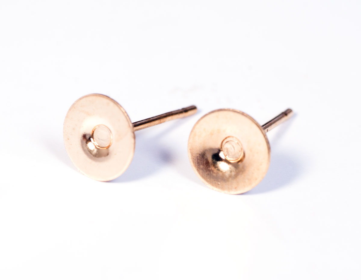 12107 A12107 Boucle d oreilles metallique pour incruster base doree Innspiro