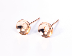 A12108 12108 Boucle d oreilles metallique pour incruster cone dore Innspiro - Article