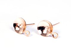 A12111 12111 Boucle d oreilles metallique pour incruster cone anneau dore Innspiro - Article