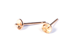 A12112 12112 Boucle d oreilles metallique pour incruster cone aiguille doree Innspiro - Article