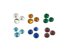 1213-CS Cabuchones cristal para pegar redondos multicolor 5mm 100u Innspiro - Ítem