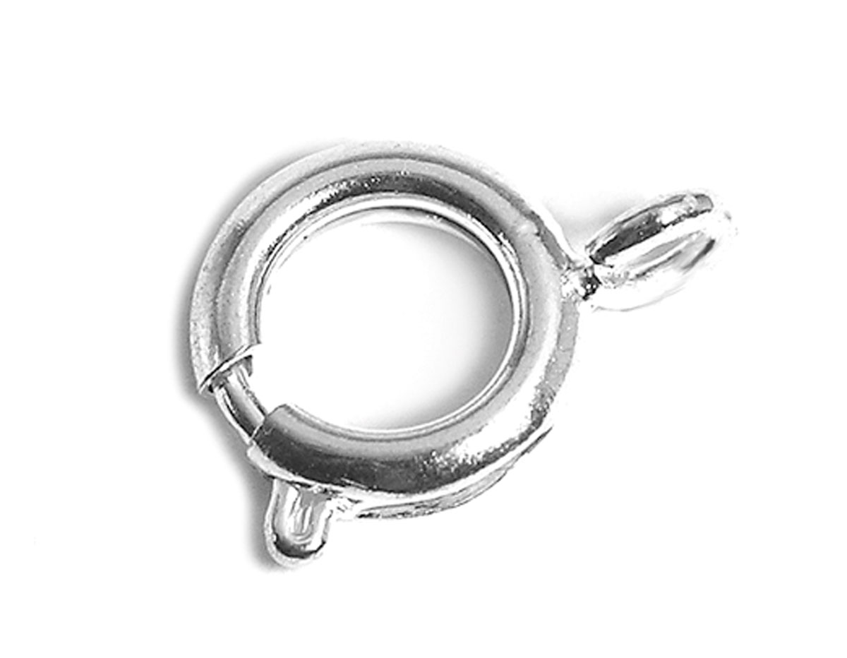 A12279 12279 Cierre metalico de muelle circular plateado Innspiro
