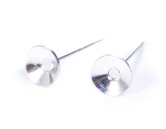 A12308 12308 Boucle d oreilles metallique pour incruster cone argente Innspiro - Article
