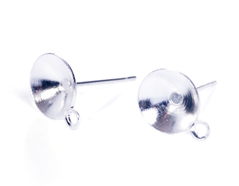 A12311 12311 Boucle d oreilles metallique pour incruster cone anneau argente Innspiro - Article
