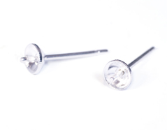 A12312 12312 Boucle d oreilles metallique pour incruster cone aiguille argentee Innspiro - Article