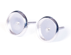 A12314 12314 Boucle d oreilles metallique pour incruster disque argente Innspiro - Article