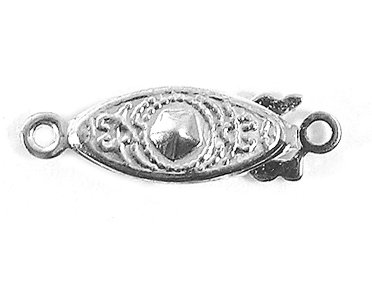 12316 A12316 Fermoir metallique collier ovale argente Innspiro