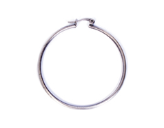 A12466 12466 Boucles d oreilles metalliques anneau grand argente vieilli Innspiro - Article