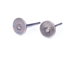 A12507 12507 Boucle d oreilles metallique pour incruster base argente vieilli Innspiro - Article