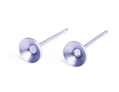 A12508 12508 Boucle d oreilles metallique pour incruster cone argente vieilli Innspiro - Article