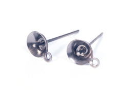 A12509 12509 Boucle d oreilles metallique pour incruster cone aiguille anneau argente vieilli Innspiro - Article